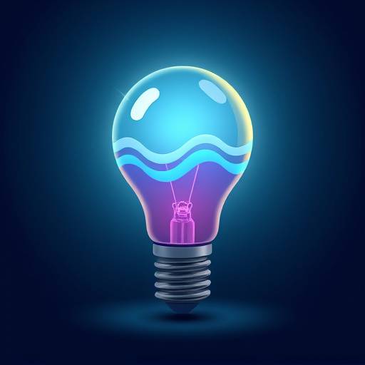 Ic&radic;&yen;ne d'une ampoule avec des ondes, repr&radic;&copy;sentant l'&radic;&copy;clairage et l'ambiance.
