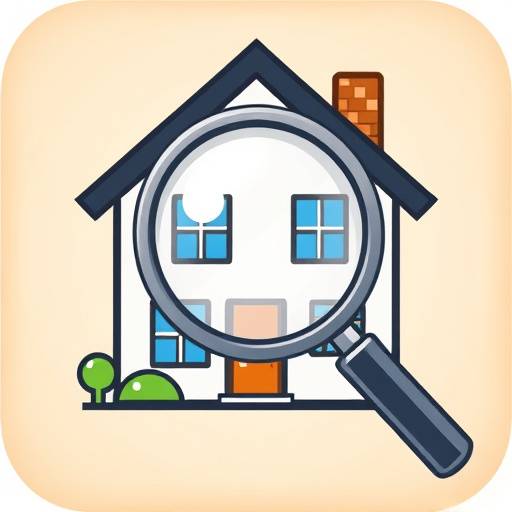 Ic&radic;&yen;ne d'une loupe sur une maison, symbolisant l'attention aux d&radic;&copy;tails.