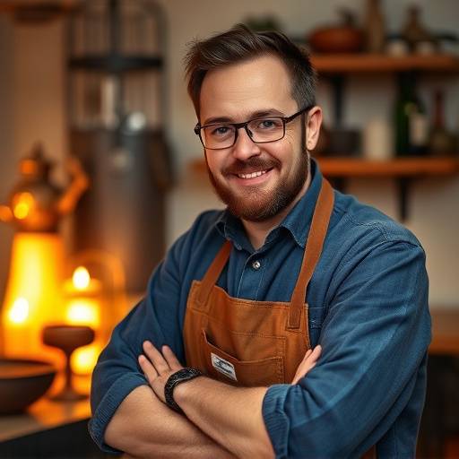 Portrait chaleureux d'Antoine Bernard, co-fondateur et artisan ma&icirc;tre d'&oelig;uvre